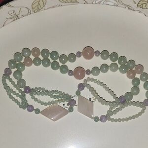 Elegant Multi-Color Jade Necklace